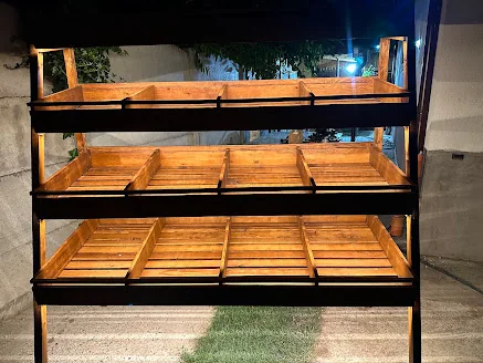 Rafturi din lemn pentru legume și fructe, fotografia 6 din 16